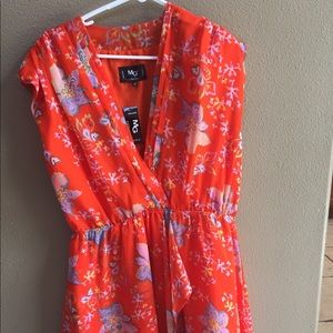 Dress, NWT, size 12.  Orange with floral.
